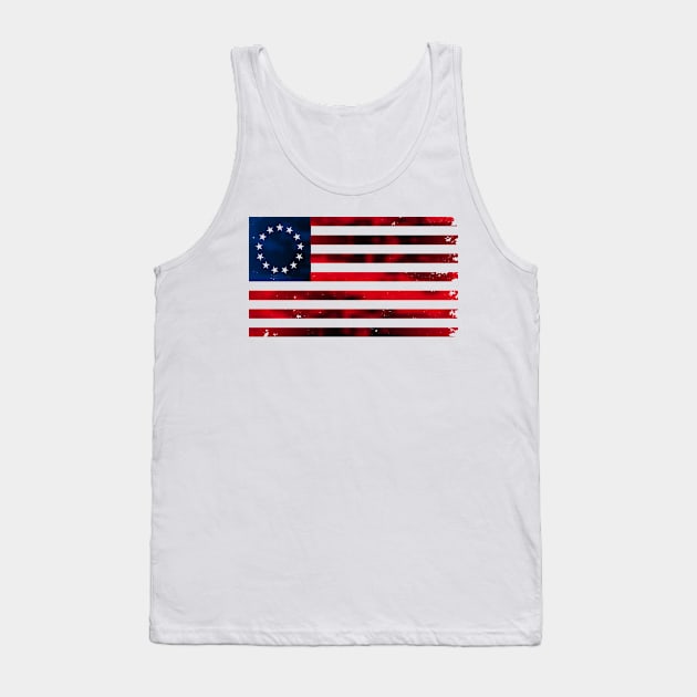 Vintage Betsy Ross Flag Tank Top by DazzlingApparel